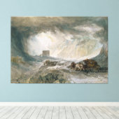 Snowstorm, Mont Cenis Canvas Afdruk (Insitu (Houten vloer))
