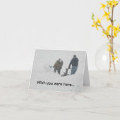 Snowstorm "Wish you was here"-kaart Kaart (Gele Bloem)