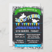 Snowtubbelt verjaardagsfeest baard blauw kaart (Voorkant)