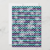 Snowtubfeestje paarse sleur kaart (Achterkant)