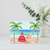 Snowvogels Santa en Snowman Briefkaart (Staand voorkant)