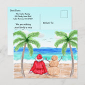 Snowvogels Santa en Snowman Briefkaart (Voorkant / Achterkant)