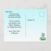 Snowvogels Santa en Snowman Briefkaart (Achterkant)