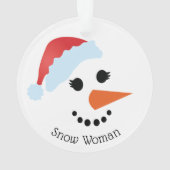 SnowWoman Face Acryllic Ornament (achterkant)