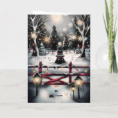 Snowwoman Holiday Cheer Feestdagen Kaart (Achterkant)