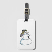 Snowwoman luggage tag bagagelabel (Voorkant (verticaal))