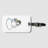 Snowwoman luggage tag bagagelabel (Voorkant (horizontaal))