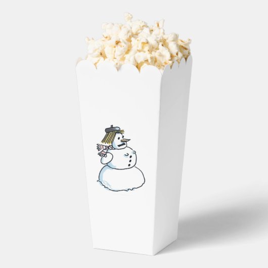Snowwoman popcorn boxes bedankdoosjes (Popped)