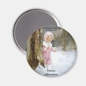Snowy Adventure Magneet (Voorkant / Achterkant)