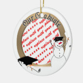 Snowy Afstuderen foto Lijst Keramisch Ornament (Links)