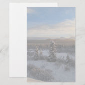 Snowy Aftermiddag Briefpapier (Voorkant / Achterkant)