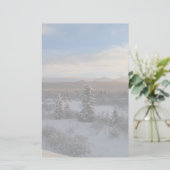 Snowy Aftermiddag Briefpapier (Staand voorkant)