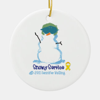 Snowy Air Force Ornament