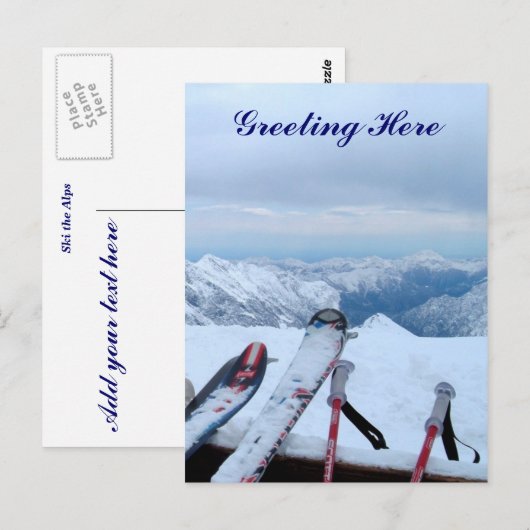 Snowy Alps Post Card Briefkaart (Voorkant / Achterkant)