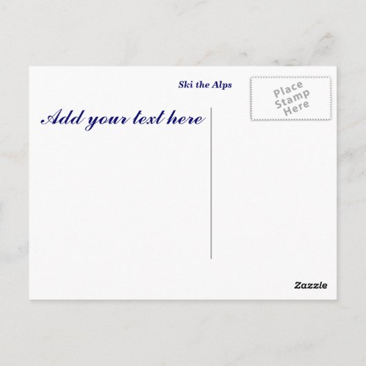 Snowy Alps Post Card Briefkaart (Achterkant)