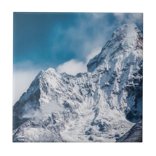 Snowy Ama Dablam Himalayan gebergte Tegeltje (Voorkant)