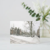 Snowy Amsterdam in Nederland Briefkaart (Staand voorkant)