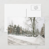 Snowy Amsterdam in Nederland Briefkaart (Voorkant / Achterkant)