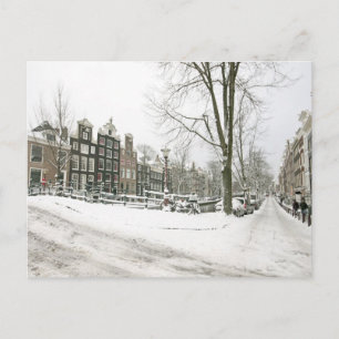 Snowy Amsterdam in Nederland Briefkaart