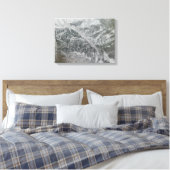 Snowy and hazy central Russia toont de Ob Ri Canvas Afdruk (Insitu (Slaapkamer))