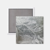 Snowy and hazy central Russia toont de Ob Ri Magneet (Voorkant / Achterkant)