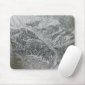 Snowy and hazy central Russia toont de Ob Ri Muismat (Met muis)