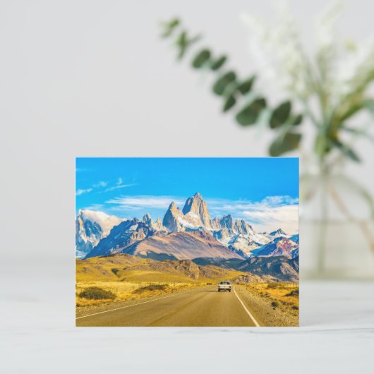 Snowy Andes Mountains, El Chalten, Argentinië Briefkaart (Staand voorkant)