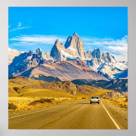 Snowy Andes Mountains, El Chalten, Argentinië Poster (Voorkant)