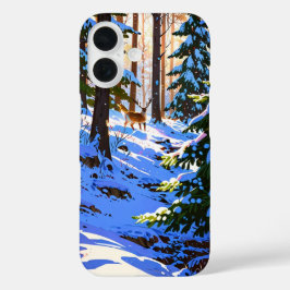 Snowy Anime Forest iPhone 16 Hoesje