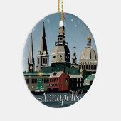 Snowy Annapolis Holiday Keramisch Ornament (Rechts)