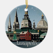 Snowy Annapolis Holiday Keramisch Ornament (Voorkant)