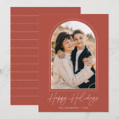 Snowy Arch Prettige feestdagen Foto Feestdagenkaart (Voorkant / Achterkant)