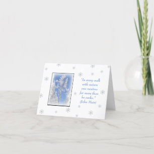 Snowy Aspen John Muir Quote Notecard Kaart