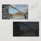 Snowy Barbwire Fence Visitekaartje (Voorkant / Achterkant)