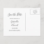 Snowy Barn en Silo Winter Wedding Save the Date Aankondigingskaart (Achterkant)