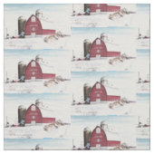 Snowy Barn Fabric Stof (Swatch)