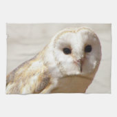 Snowy Barn Owl Towel Theedoek (Horizontaal)