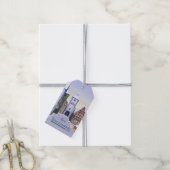 Snowy Bavarian Village Company Holiday Kaart Cadeaulabel (Met Touw)