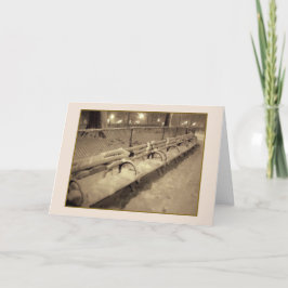 Snowy Benches-feestkaart - stille feestdagen Kaart
