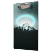 Snowy berg mysterieus blauw neonlicht klembord (Links)