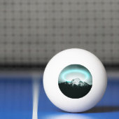 Snowy berg mysterieus blauw neonlicht pingpongbal (Net)