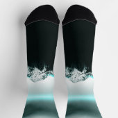Snowy berg mysterieus blauw neonlicht sokken (Top)