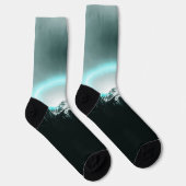 Snowy berg mysterieus blauw neonlicht sokken (Rechts)