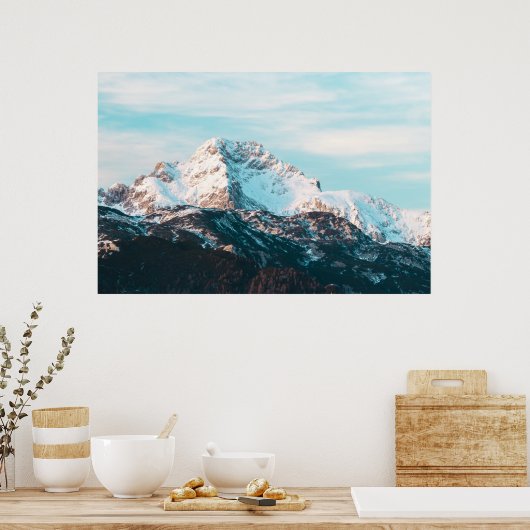 Snowy-berg Poster (Keuken)