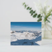 Snowy bergt het briefkaart van het landschap. Zwit (Staand voorkant)