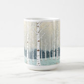 Snowy Berken Kerst Blauwgroen ID1003 Koffiemok (Center)