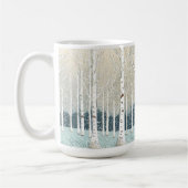 Snowy Berken Kerst Blauwgroen ID1003 Koffiemok (Links)
