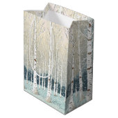 Snowy Berken Kerst Blauwgroen ID1003 Medium Cadeauzakje (Achterkant Gekanteld)