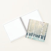 Snowy Berken Kerst Blauwgroen ID1003 Notitieboek (Binnen)