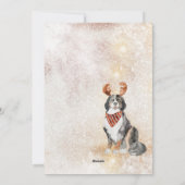 Snowy  Berner Berghond Waterverf Feestdagenkaart (Achterkant)